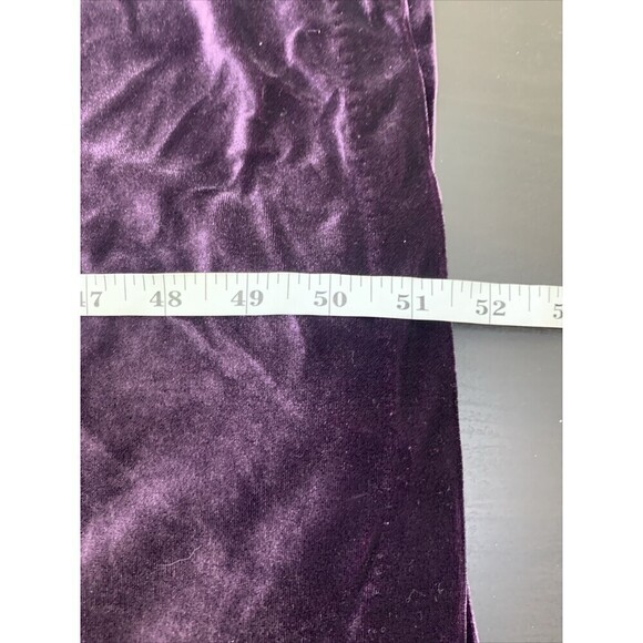 Adonna Robe Lounger Velvet Velour Purple Soft Half Zip Collared Long Women Small - Picture 15 of 15